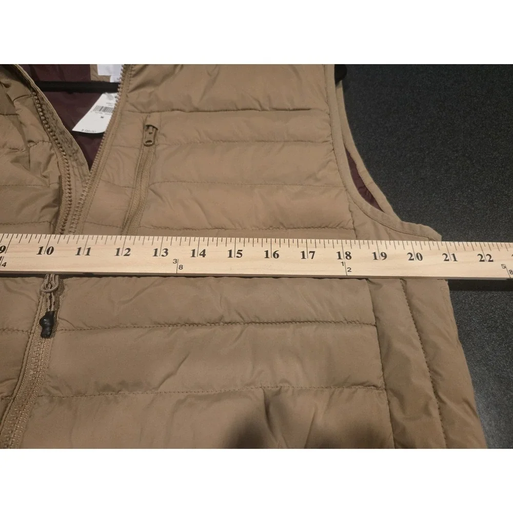 GAP Men's Quilted Puffer Vest Medium Tan Full Zip Lightweight NWT $98 Retail